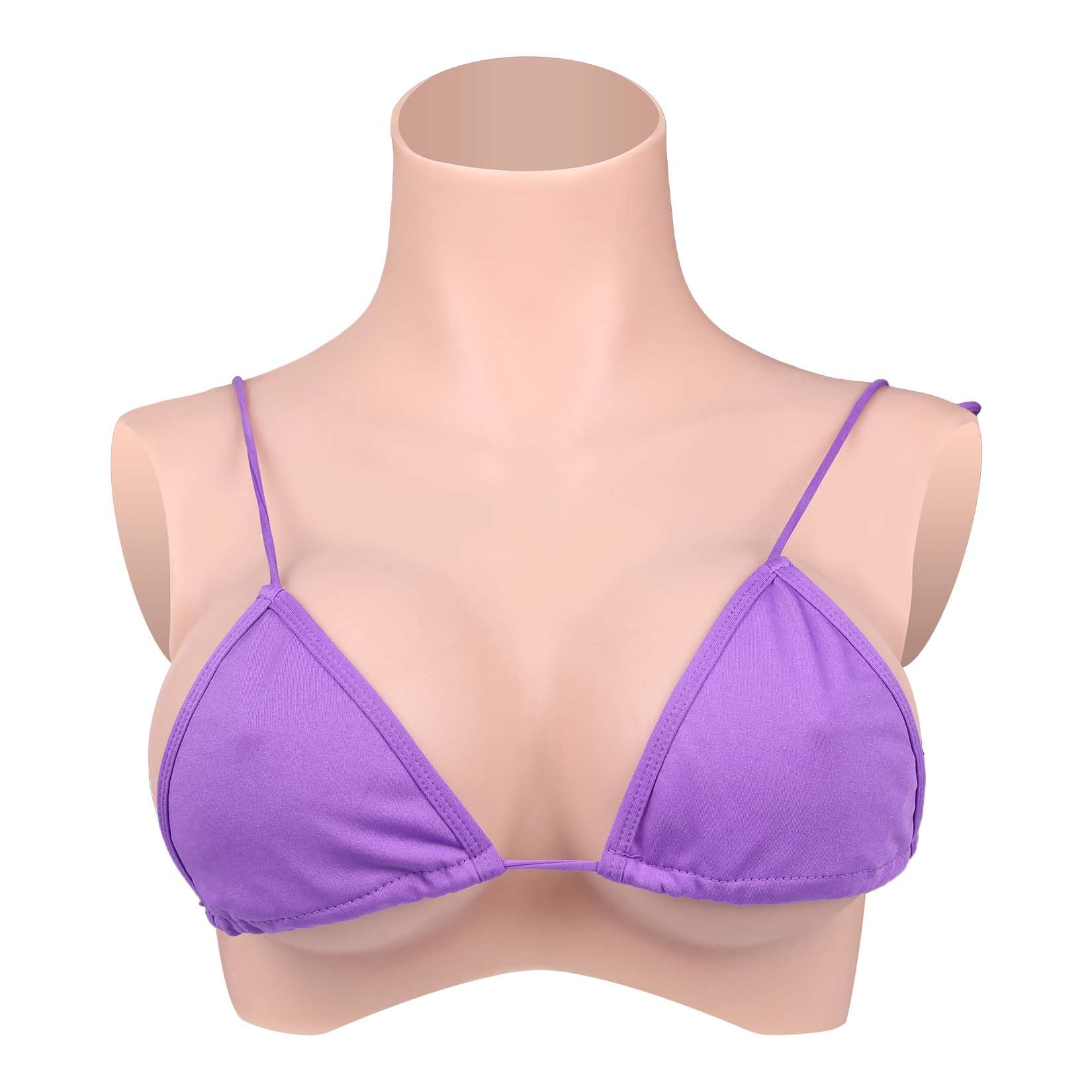Seno in Silicone Realistici Petti Finti Riempito di Cotone Mezzo Corpo Falso Petto Finto per Uomini Crossdresser Transgender Mastectomia Protesi