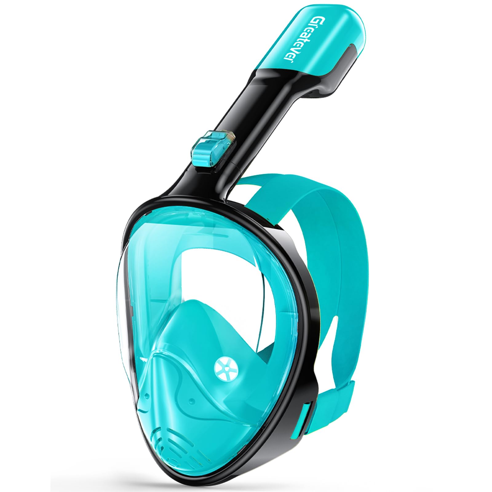 Greatever Full Face Snorkel Mask, Snorkeling Gear for Adults with Latest Dry Top Breathing System and Detachable Camera Mount, Foldable Snorkel Mask