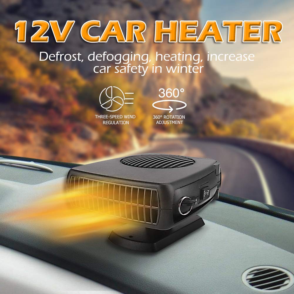 Desempañador de parabrisas de 150 W, duradero y práctico, 12 V, for coches, autobuses y camiones. Calentador portátil for parabrisas de vehículos.