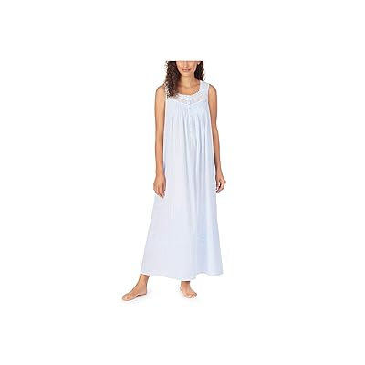 Eileen West Cotton Dobby Stripe Woven Sleeveless Ballet Nightgown Women