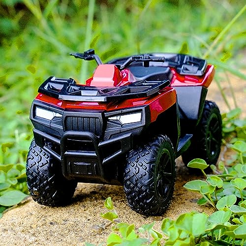 1:36 ATV Off Road Vehicle Model Car, Diecast Pull Back Beach Motorcycle Toy Car for Kids Boy Girl, Car Model Collection and Decoration, Red - Image 6