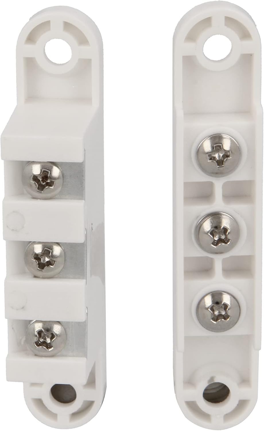 Amig - Connector for Doors with 3 Terminals Mod. 2P - Maximum Amperage: 2A - 71 x 14 mm - Allows The Passage of Current While The Door is Closed - White Nylon