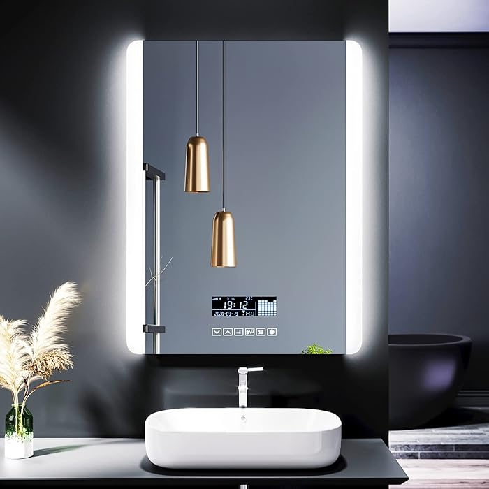 Buy ELEGANT Bluetooth Bathroom Mirror with Shaver Socket 800 x 600mm