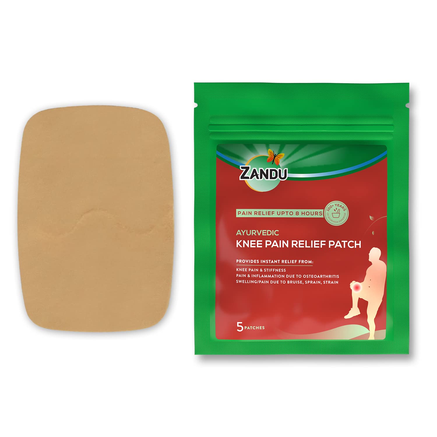 Zandu Ayurvedic Knee Pain Relief Patch (Pack of 5 Patches) A Pain