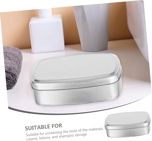Miniatura 8 de Alipis Caja de aluminio Caja organizadora con tapa Jabonera con tapa Jabón de viaje Caja de crema de aluminio Soporte de jabón de aluminio