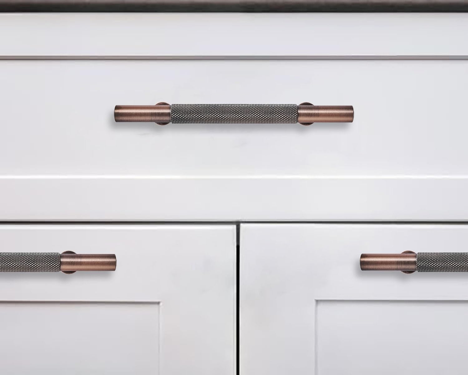 KHTUMEWARE-301C Brushed Antique Copper Appliance Pulls CTC 12 in (305 mm) in Brushed Antique Copper — KHTUMEWARE
