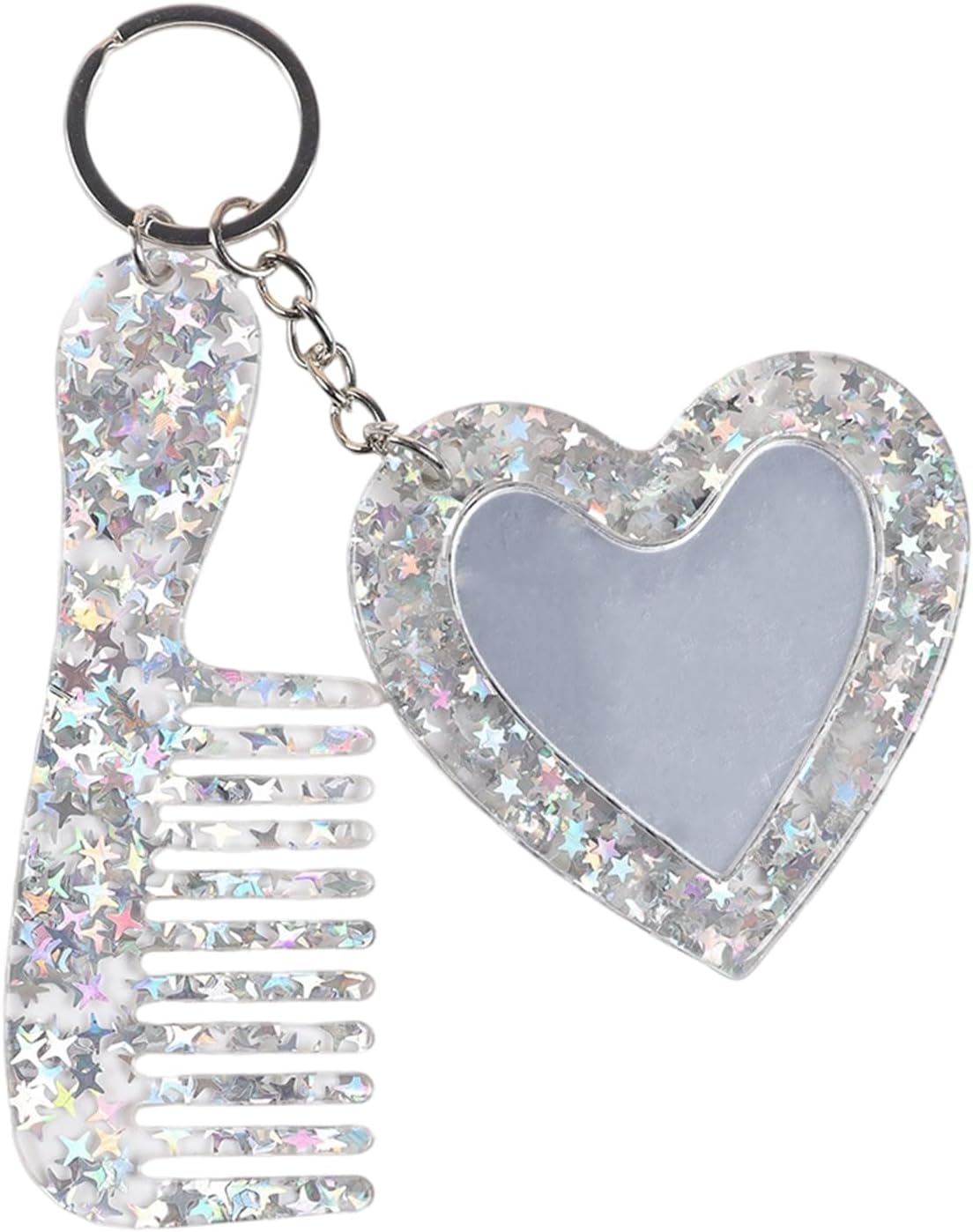 QMQJIA Bag Charm Vanity Keyring Comb Accessory