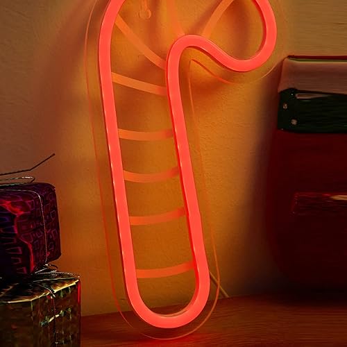 Miniatura 9 de Letrero LED de neón para árbol de Navidad, lindo letrero de neón, luz nocturna, arte de pared 3D y sala de juegos, dormitorio, sala de estar,