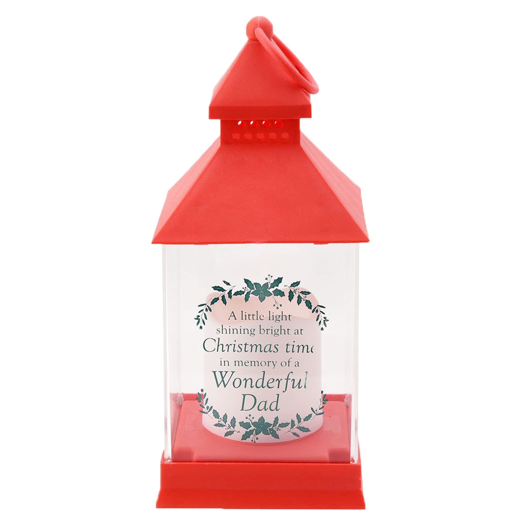 Widdop Bingham Christmas Memorial LED Lantern - Battery Operated - Dad