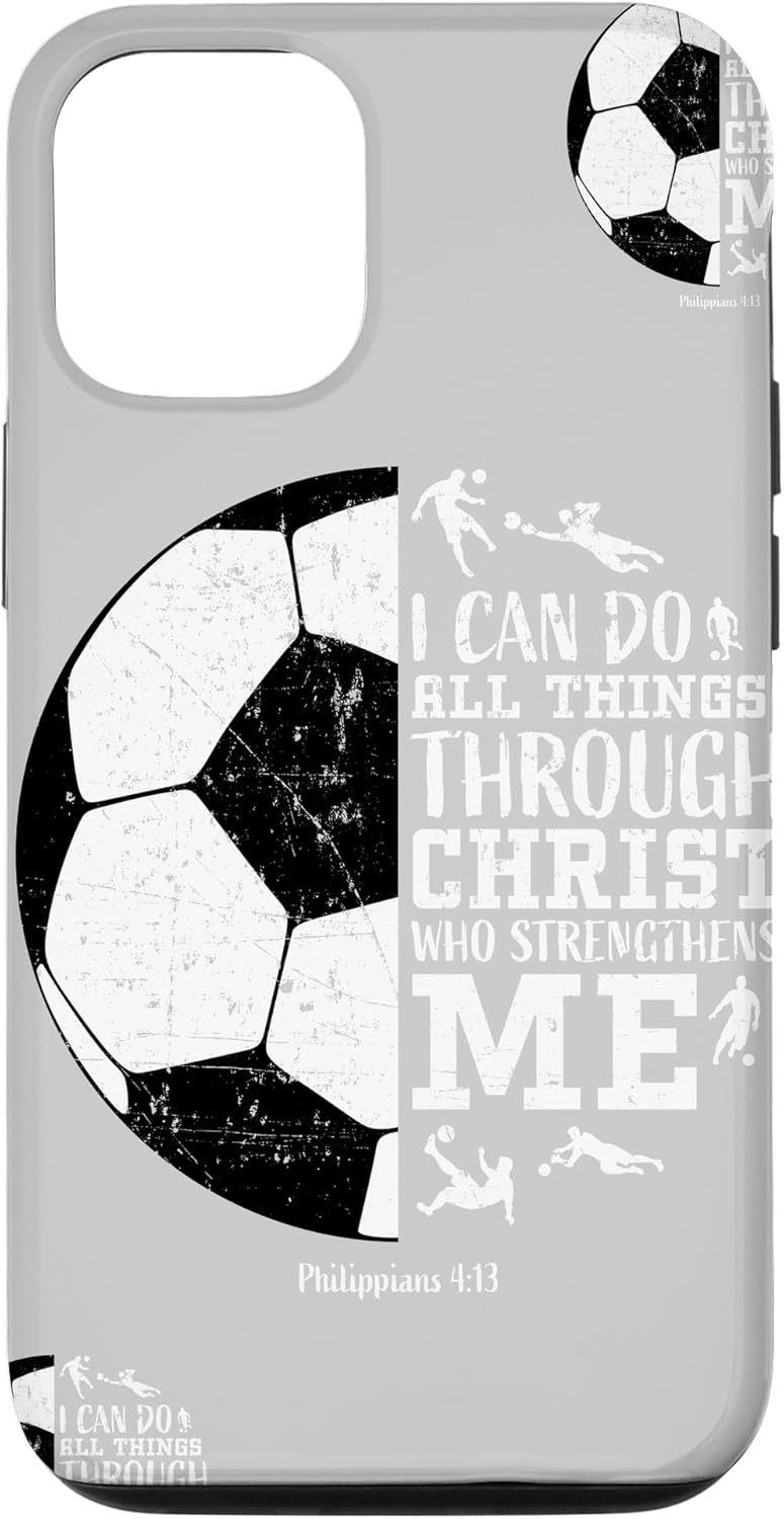 Gifts For Soccer Players Boys Girls Kids Christian Phone Case for iPhone 12/12 Pro