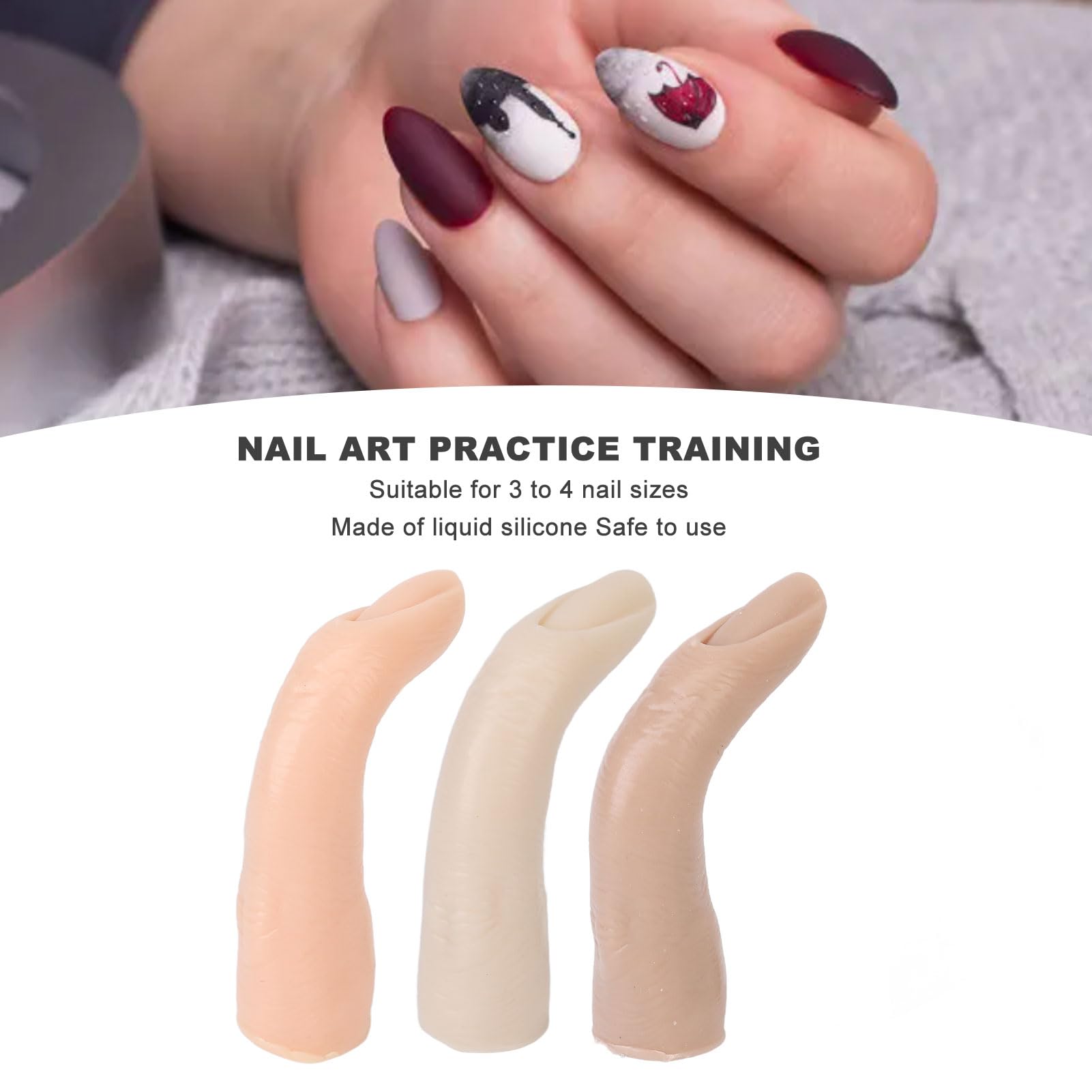 3Pcs Silicone Finger Models - Image 3
