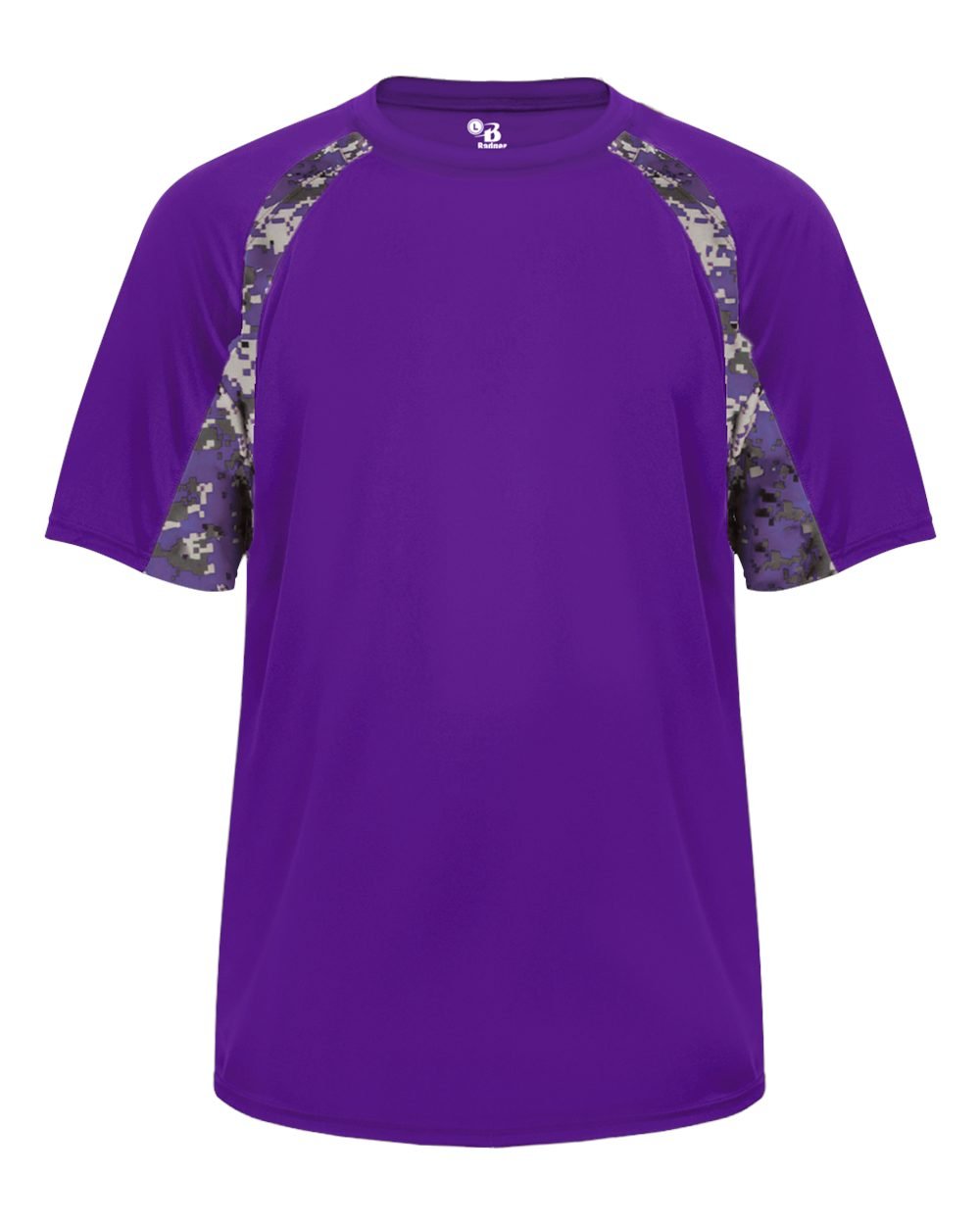 Badger Sport Purple Digi-Camo Adult Large Short Sleeve