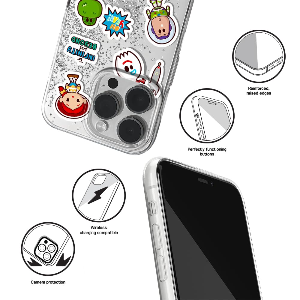 ERT GROUP Funda para teléfono móvil Apple iPhone 14 Pro Original y con Licencia Oficial de Disney con diseño Toy Story 015, con Efecto desbordante de Purpurina