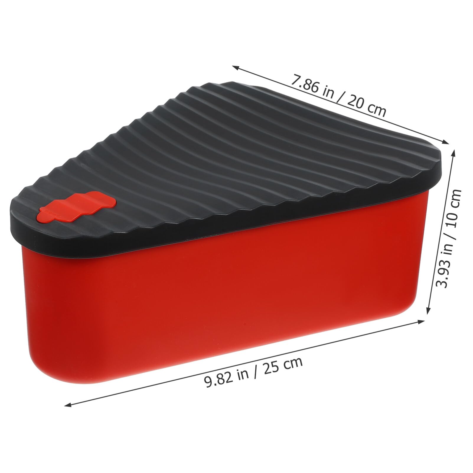 HOLIDYOYO Pizza Leftover Storage Container with Lid Reusable Pizza Pan Lunch Box Pizza Silicone Container Holder Pizza Slice Container Tray Sandwich Saver Carrying Case Red