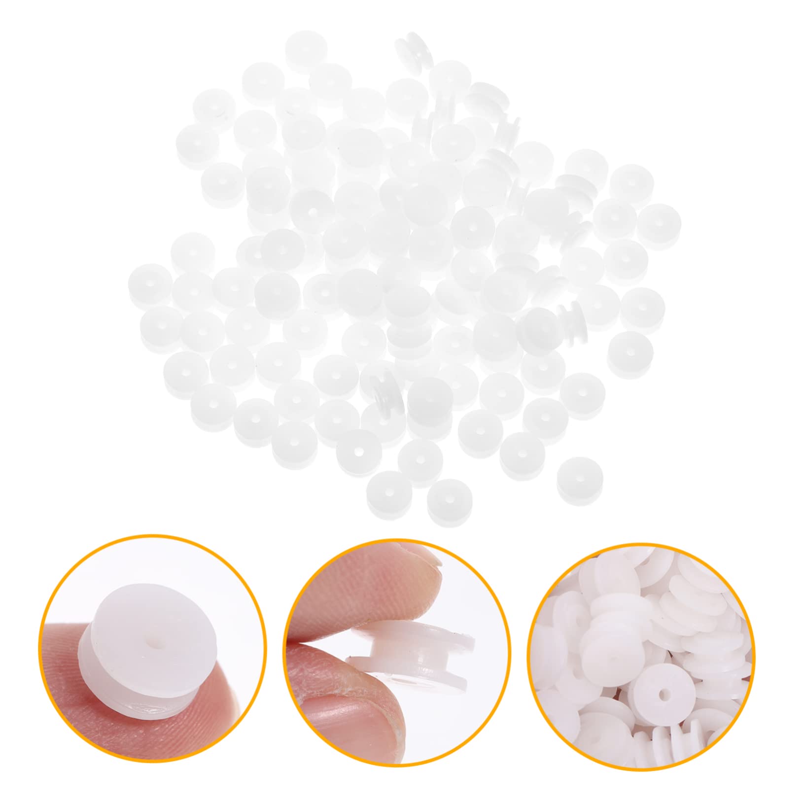 VICASKY 3sets Plastic Pulley Wheel for DIY Model Mini Gear Mute Belt Pulley 100pcs*3