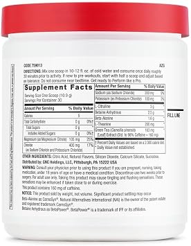 GNC Pro Performance Pre-Workout, Watermelon, 30 Servings