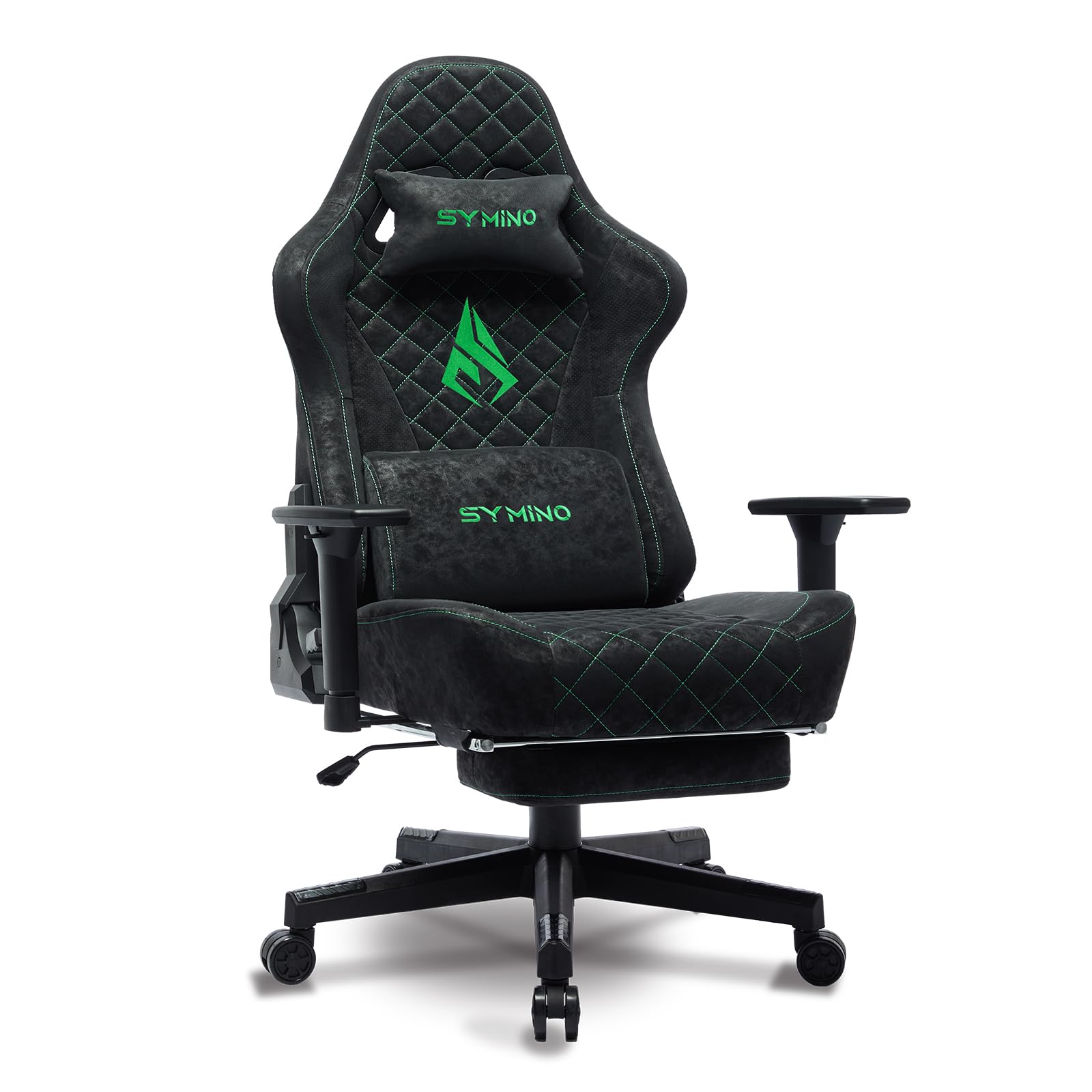 Symino Gaming Stuhl, Ergonomischer Bürostuhl Verstellbarer Drehbarer Task Stühle mit Fußstütze