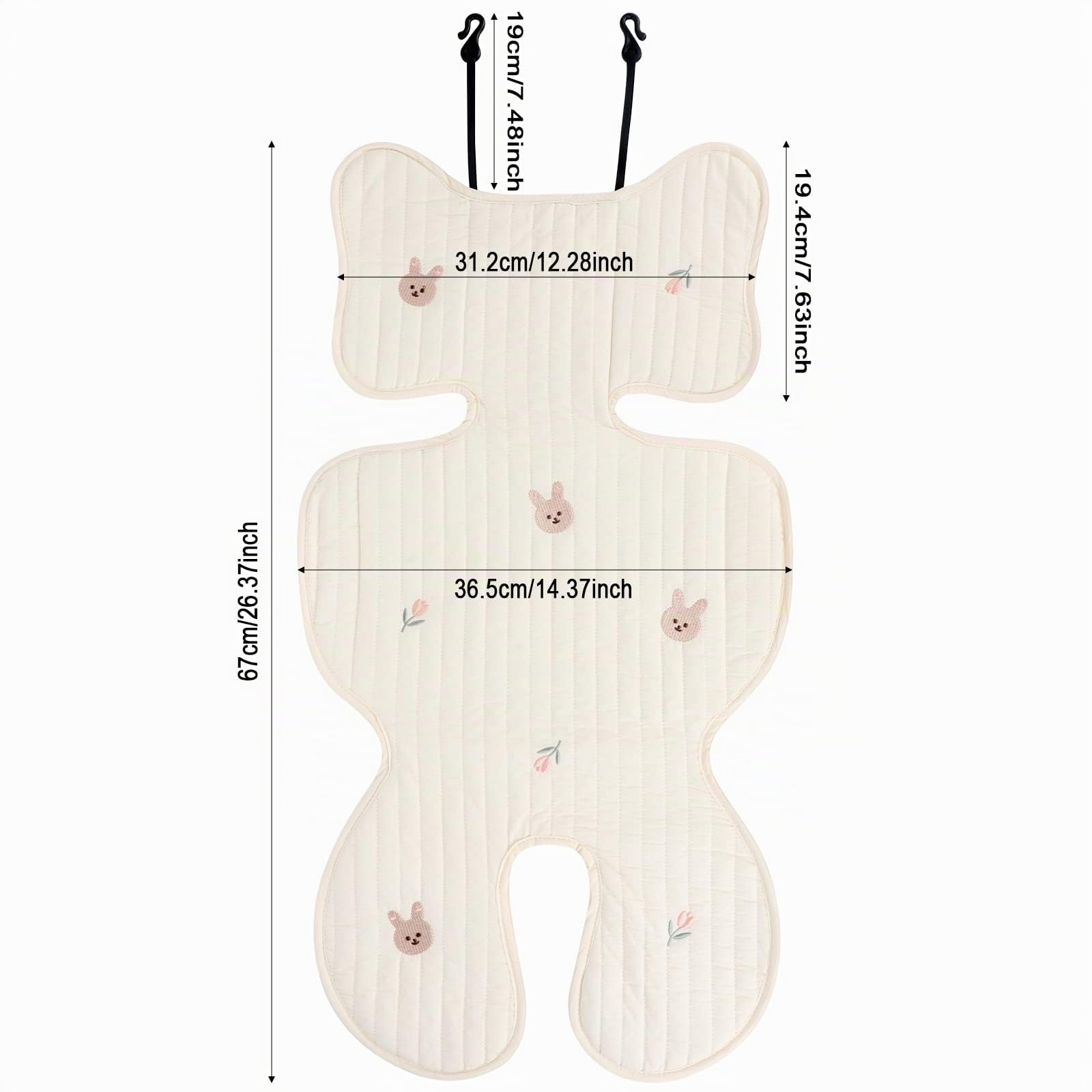 LUFEIS Cuscino per Passeggino, Materassino Passeggino Universale, Copriseduta Passeggino Antisudore, Cuscino Ovetto Auto Estivo Traspirante, Materassino per Passeggino Seggiolino, Seggiolino Auto