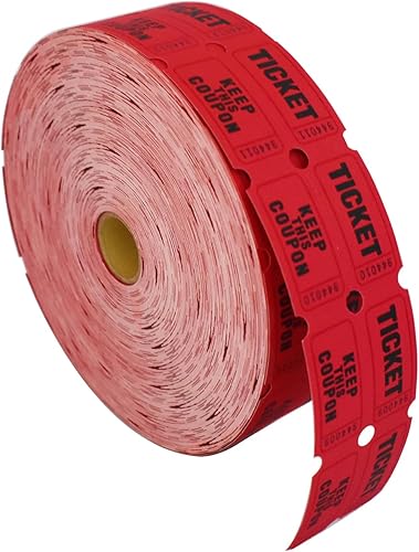 Miniatura 3 de SEETOOOGAMES Boletos para rifas de doble rollo, juego completo de 4 colores, 2000 boletoscolores, boletos de rifa 5050 para eventos (rojo, azul,