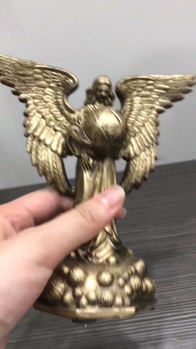 Estatua Vintage Dorada de Resina Arcángel Metatrón Pequeña miniatura 7