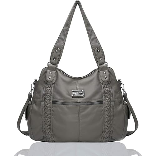 Angel Barcelo Roomy Fashion Hobo Womens Handbags Ladies Purse Satchel Shoulder Bags Tote Washed Leather Bag