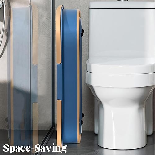 Miniatura 6 de Juego de trapeador plano grande y cubo plegable para trapeador automático Trapeador mágico de 360 grados con escobilla + cubo plegable grande de 12