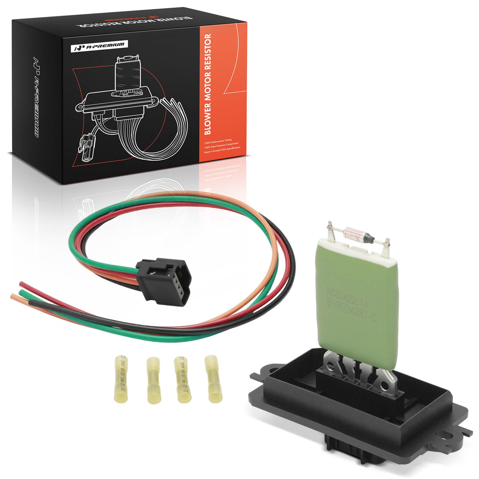 A-Premium Front HVAC Blower Motor Resistor with 2 Pins Connector