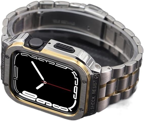 msf traders bumper cover rubber band ultra 49mm 45mm 44mm luxury mod kit for apple watch band stainless steel case iwatch series 8 7 6 se 5