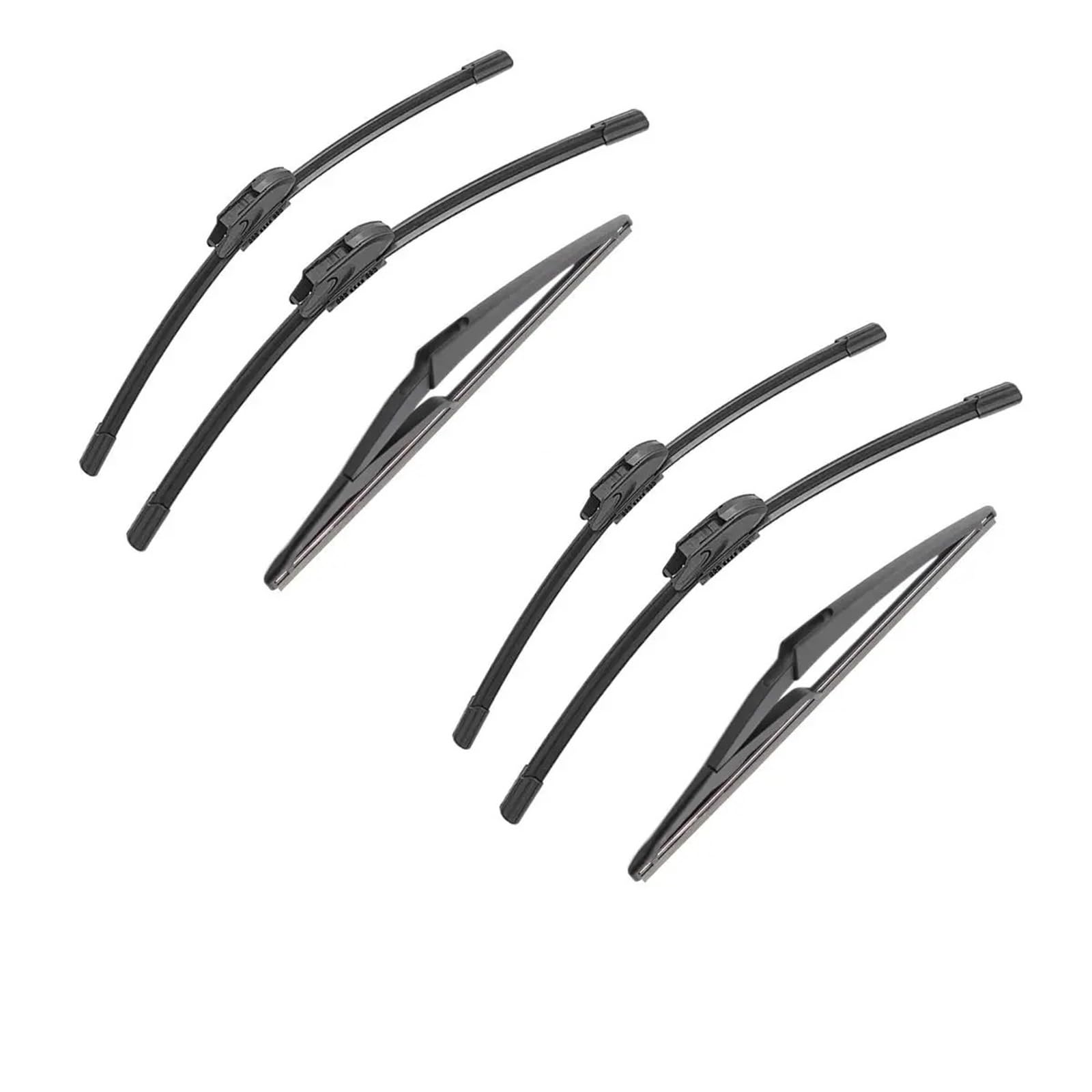 Conjunto Limpiaparabrisas Juego De 3 Escobillas Limpiaparabrisas Delanteras Y Traseras Para Citroen C2 2003-2009 Parabrisas Ventana Escobillas(6 PCS)