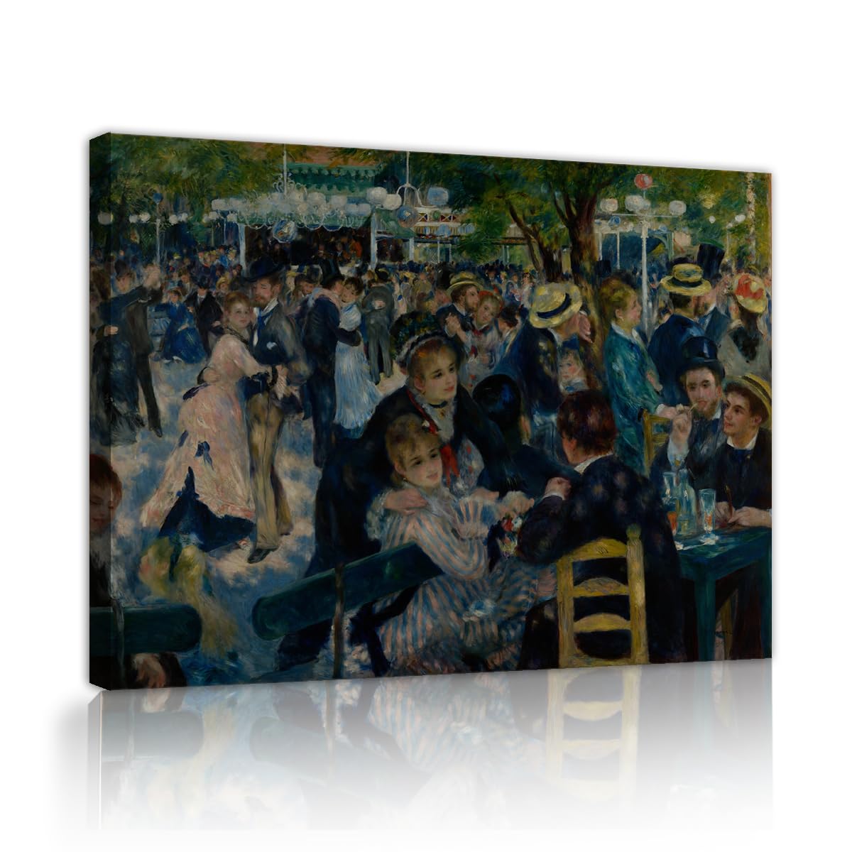 TOANGWALL French Impressionist Dance Canvas Wall Art House Pierre Auguste Renoir Bal du moulin de la Galette Famous Painting Prints for Flat Decor 65x80cm