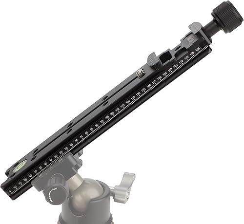 Miniatura 5 de Riel de cámara Nodal Slide 7.874 in Abrazadera de placa de liberación rápida Riel macro con tornillos de anillo en D para Garmin Xero C1 DSLR