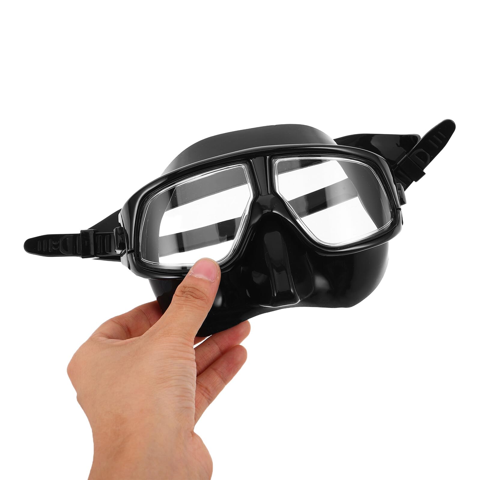 Máscara de Buceo Libre Negra de Silicona para Adultos | Sellado y Ajuste Cómodo, Diseño Volumen, para Natación y Deportes Acuáticos