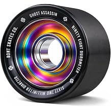 Bont Ghost Assassin Aluminum Hub Roller Skate Wheels, Indoor Jam & Speed, 62mm 98A, Set of 4 | Black