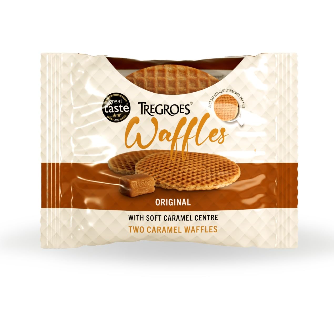 Tregroes Waffle, Snack Pack of 2 Caramel Stroop Waffles x 30