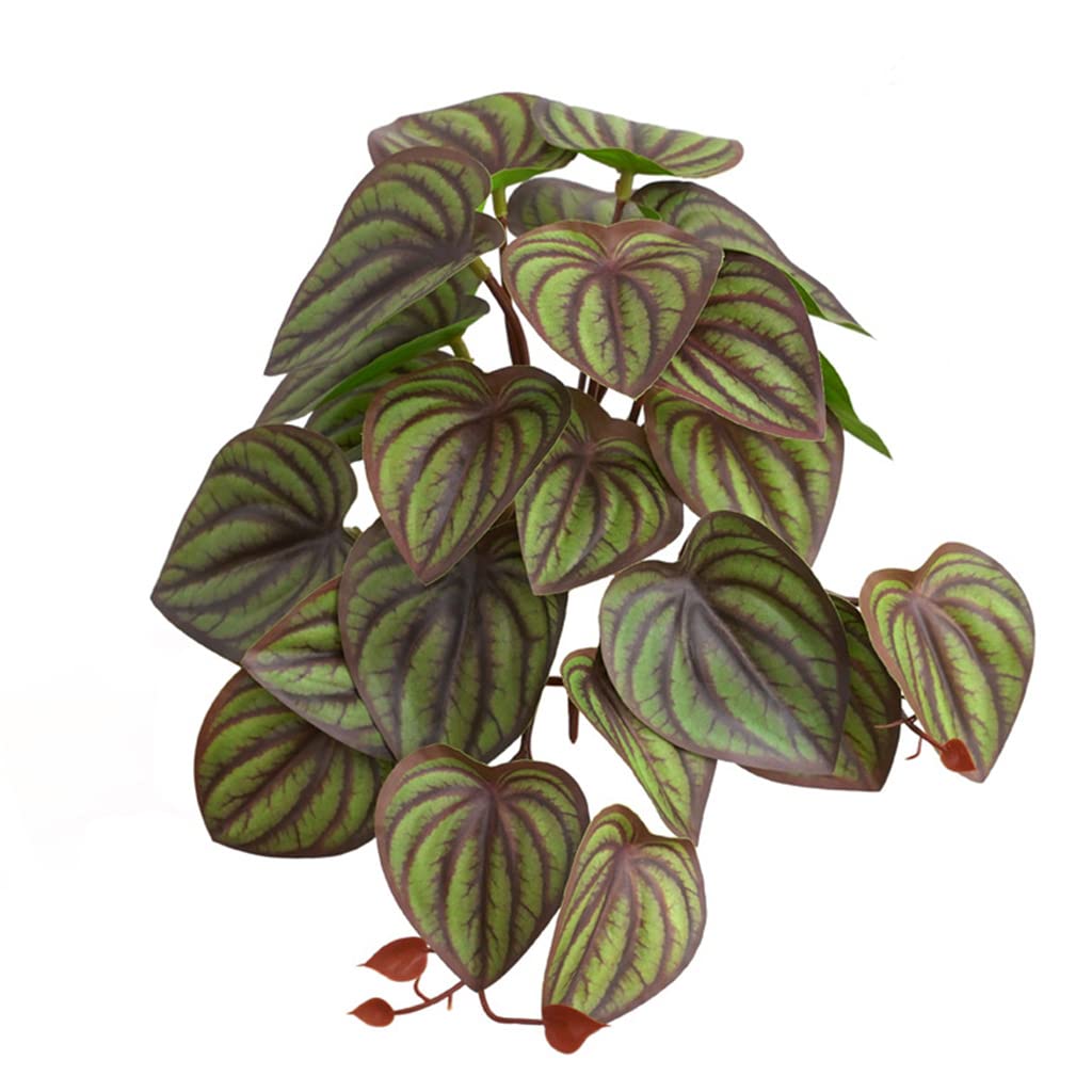 SHUIXIN Reptile Decor - Reptile Plants Tropical Realistic Leaves Terrarium Tank Plant for Bearded Dragons Tortoises Tree Frogs Multiple Options