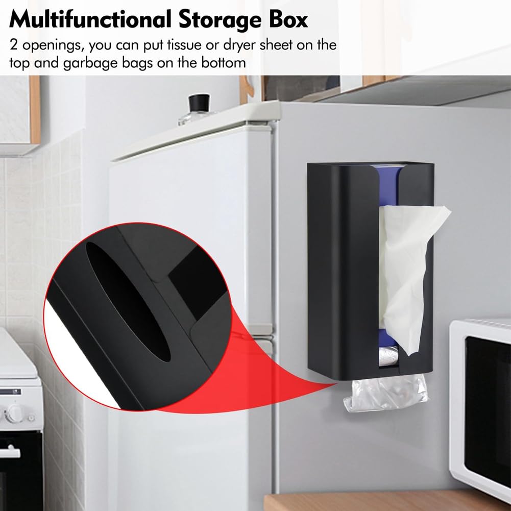 Magnetische Tissue Box Dispenser, Handschoenen Dispenser Wall Mount - Decoratieve Badkamer Tissue Houder, Home Decor Voor Keuken Koelkast Yiurse