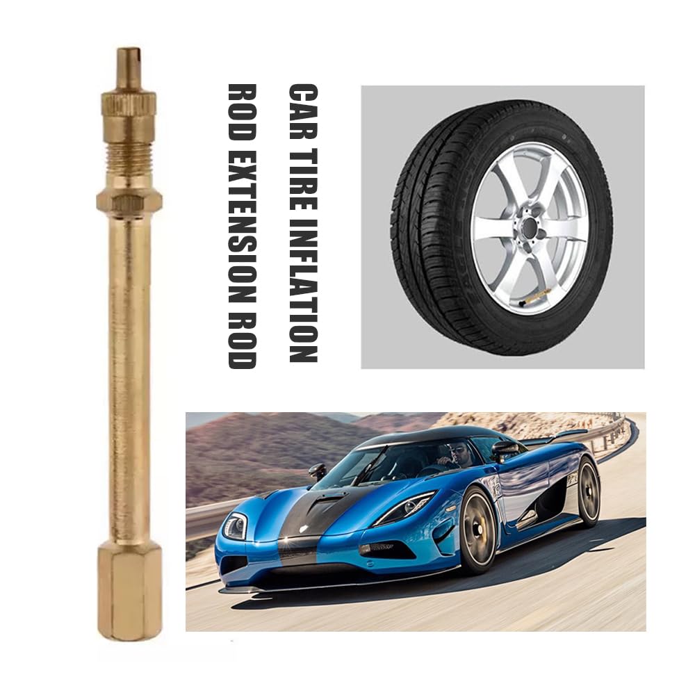 2PCS Prolunga da 10cm per Valvola Antiriflusso con Estrattore Integrato ‒ Prolungamento della Valvola Schrader per Monopattini, Bici, Auto e Furgoni