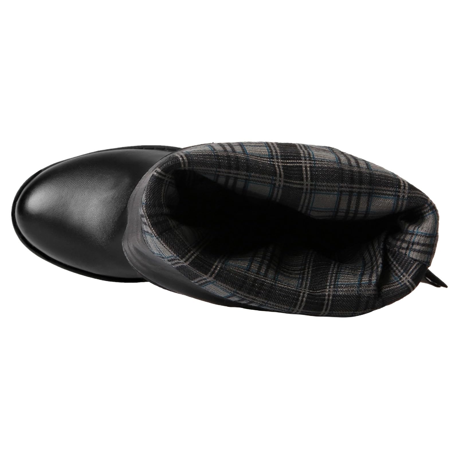 rismart Stivali Western Donna Polpaccio Medio Tacco a Zeppa Foderato con pelliccia sottile Camoscio Scarpe Invernali