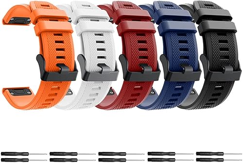 Miniatura 2 de Compatible con Garmin Fenix 5, correa de silicona de repuesto para Garmin Fenix 5Fenix 5 PlusFenix 6Fenix 6 ProFenix 7Fenix 7 SolarFenix 7 Sapphire