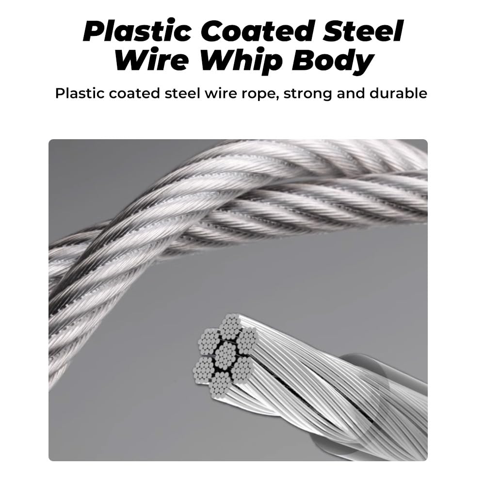 Corde en Acier Inoxydable de Poignée ABS, Fouet de Sécurité, Fouet de Vélo Polyvalent, Brise-Vitre Portable, Fouet D'auto-Défense, Cadeau pour Hommes