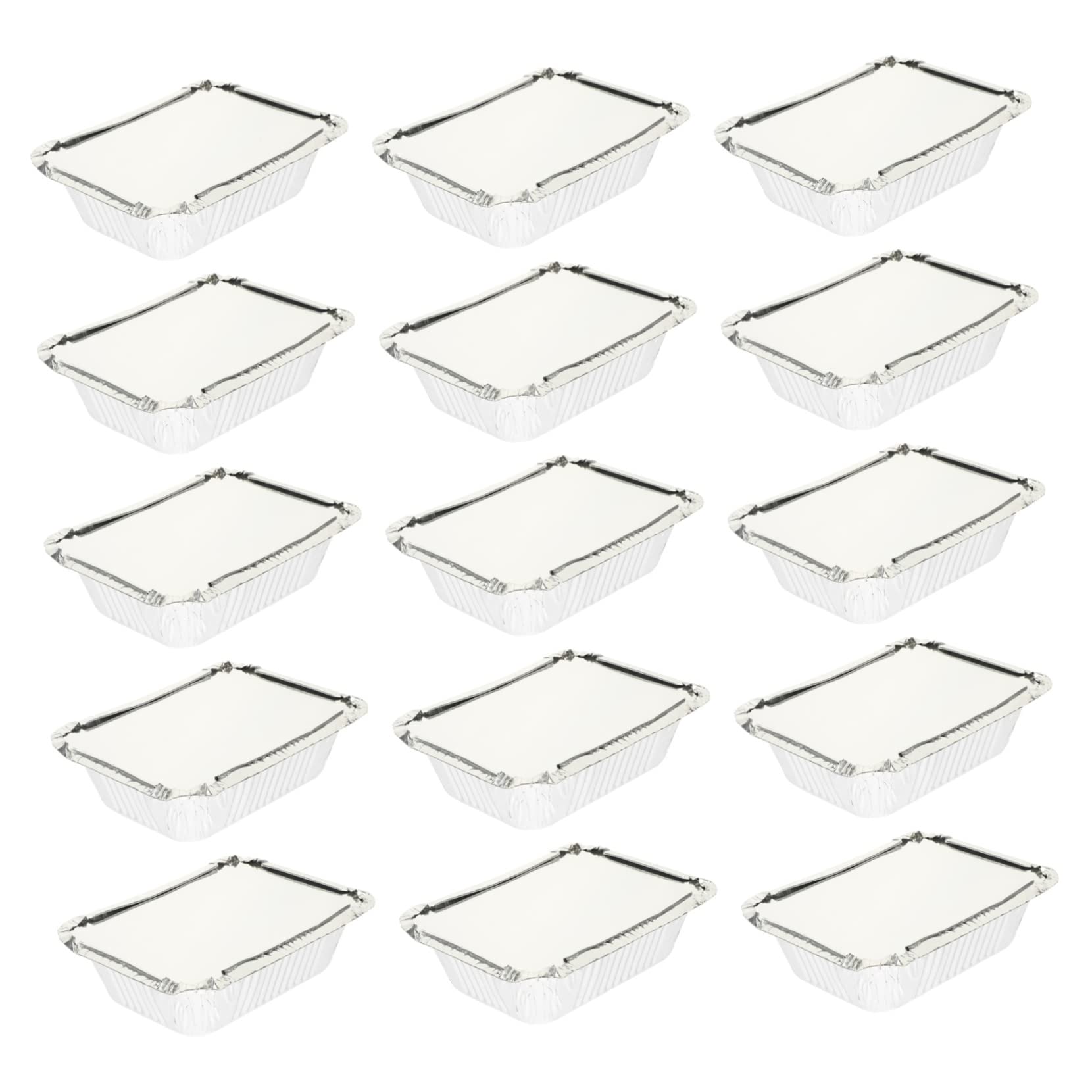 MAGICLULU 125 Pezzi Contenitori in Alluminio Argento per Alimenti, Resistenti alle Alte Temperature, Adatti a Fuoco Diretto e Cucina da Campeggio