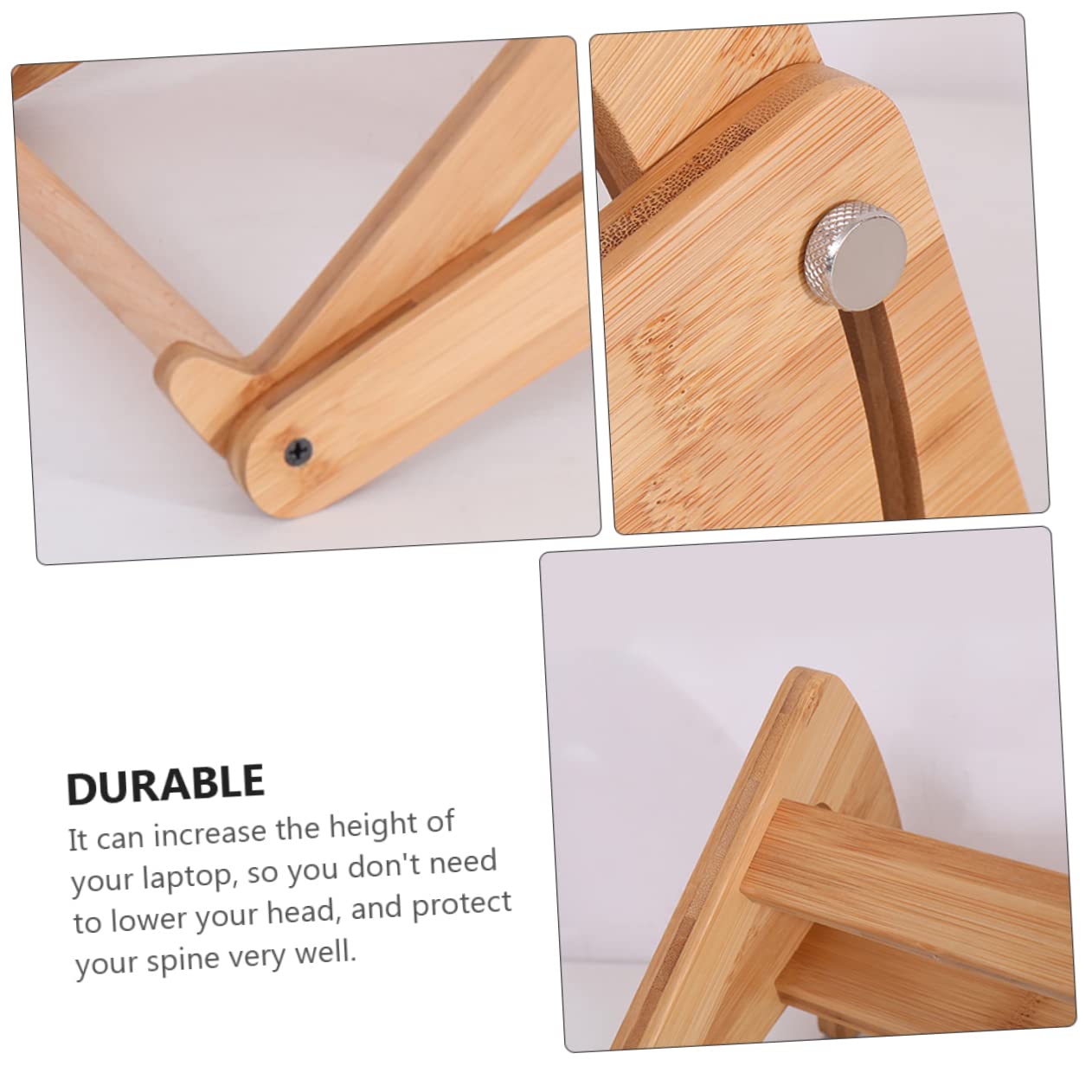 Supporto Elegante in per Regolabile Pieghevole Legno Laptop Design Altezza Semplice, Porta Computer Portatile per Scaffali