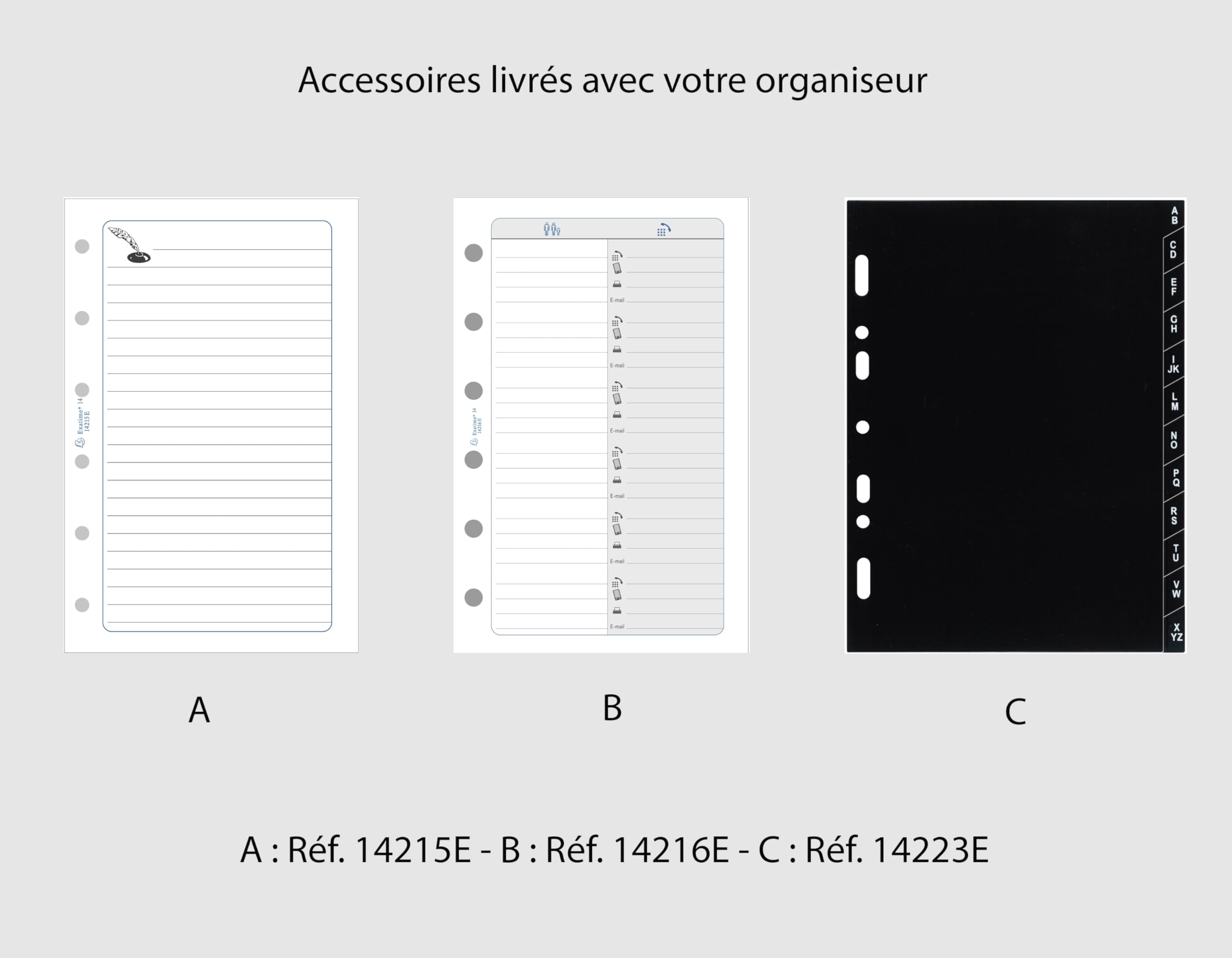 Exacompta Organiseur Exatime 14 Daphné 11x14,5 cm Sept 2026-Déc 2027 Bleu