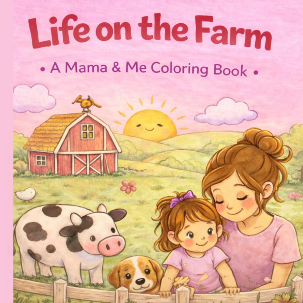 Life on the Farm: A Mama & Me Coloring Book