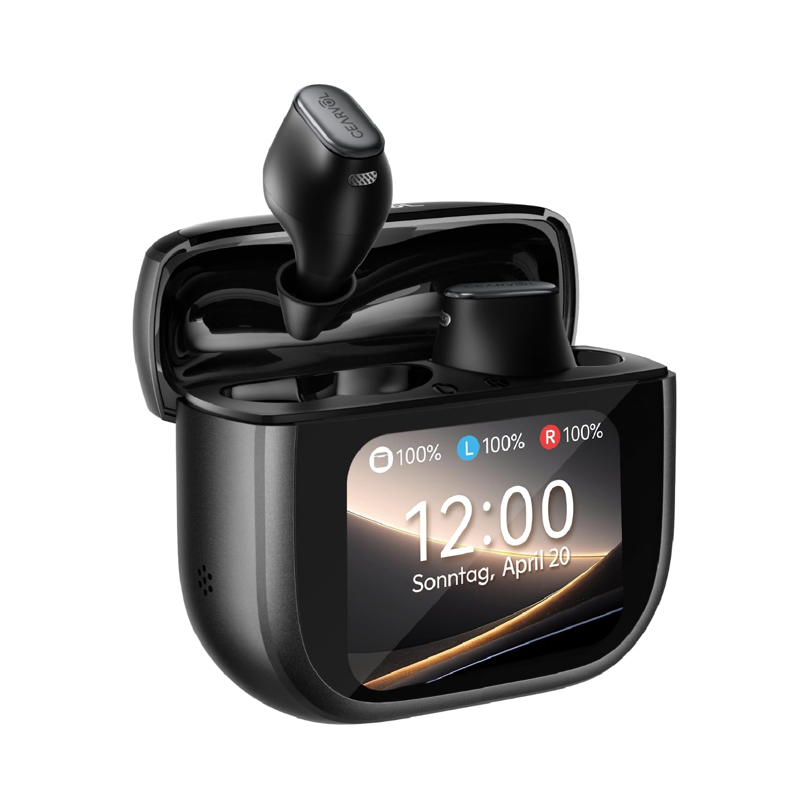Wave Smart-Audio-System mit Sound-Verstärker Funktion, Touch-Ladecase, NeuroFlow AI 2.0 Technik, Bluetooth 5.3 & TV-Audio Transmitter (Mitternach)