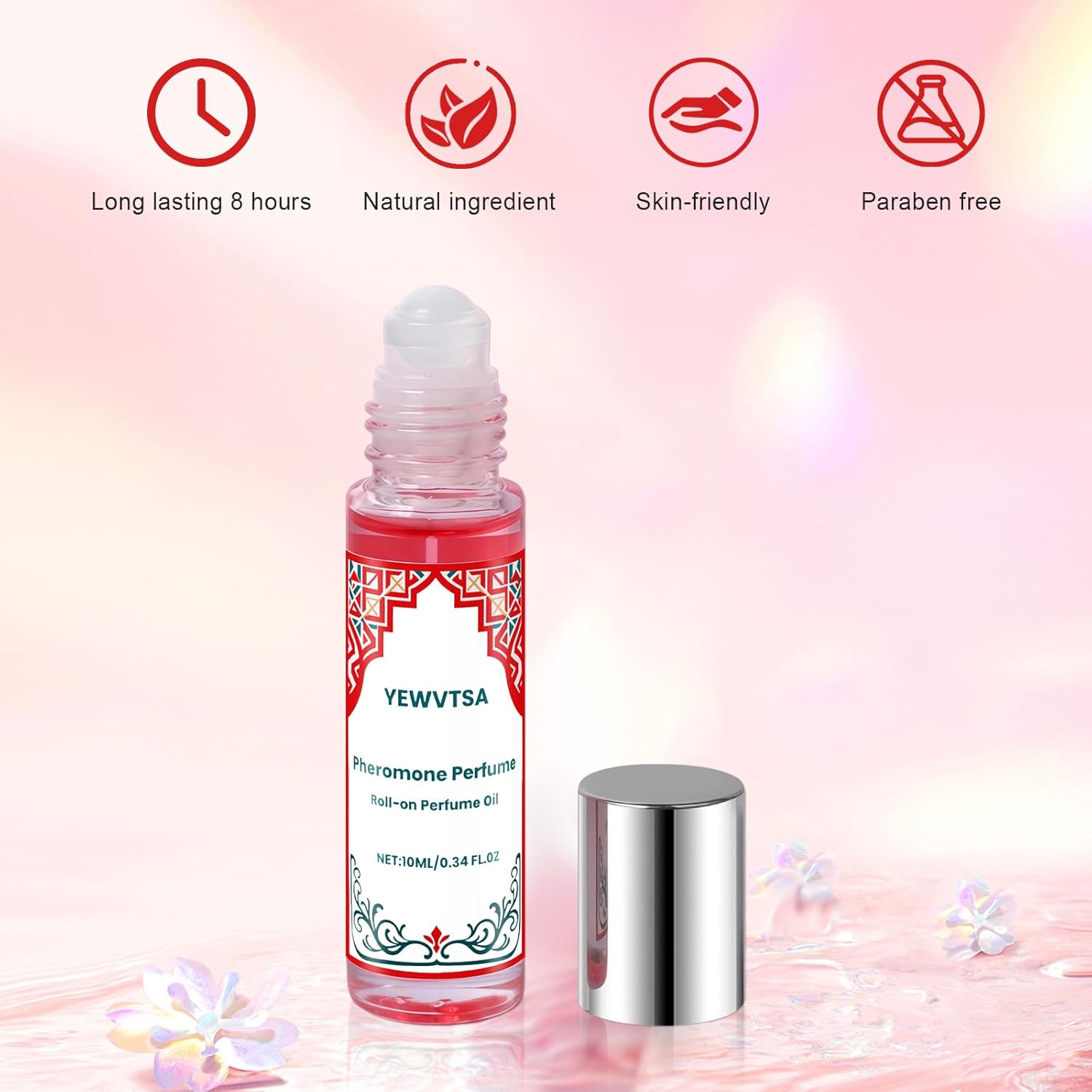 Pheromones Perfumes for Women, Long Lasting Roll-On Fresh Strawberry Vanilla Perfume Oil, Travel-Size & Portable (0.34 fl oz/10ml) - Image 7