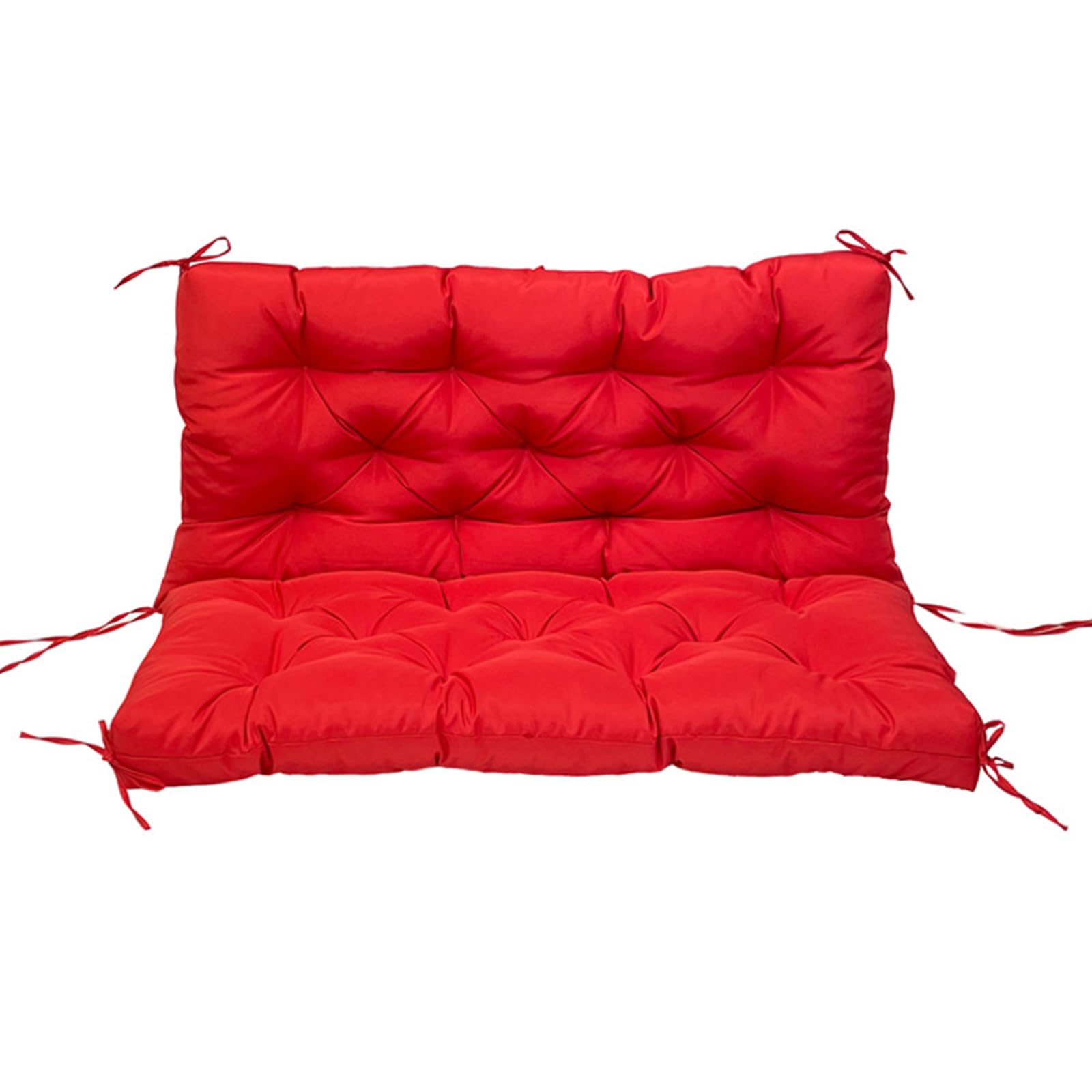 ENWIND Porch Swing Cushions, Outdoor Replacement Cushions 3 Seater with Backrest, Waterproof Bench Cushion with Ties for Patio, Porch, Garden, Backyard