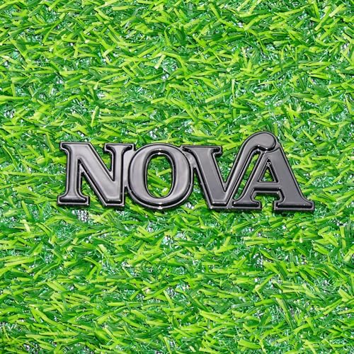 Image of 1Pc 1975-1979 Nova Front Fender Emblem 3D Badge Nameplate with mounting Studs 358756 Replacement for Nova (Gloss Black)