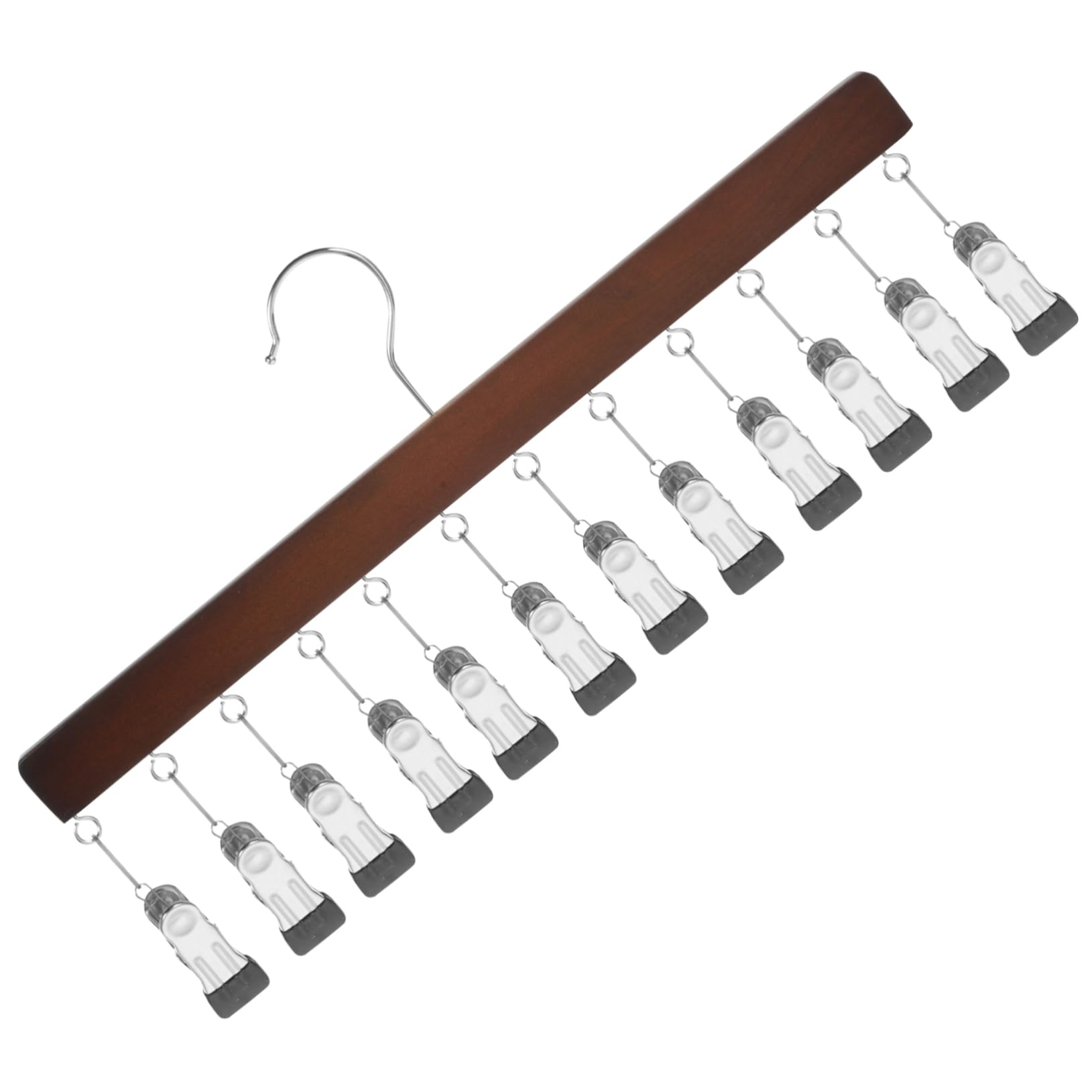 OUNONA Multi Clip Clothes Storage Hanger Clip Solid Organizer for Caps Socks Garments Vintage Saving Drying Rack Lightweight Portable Clothes Hanger