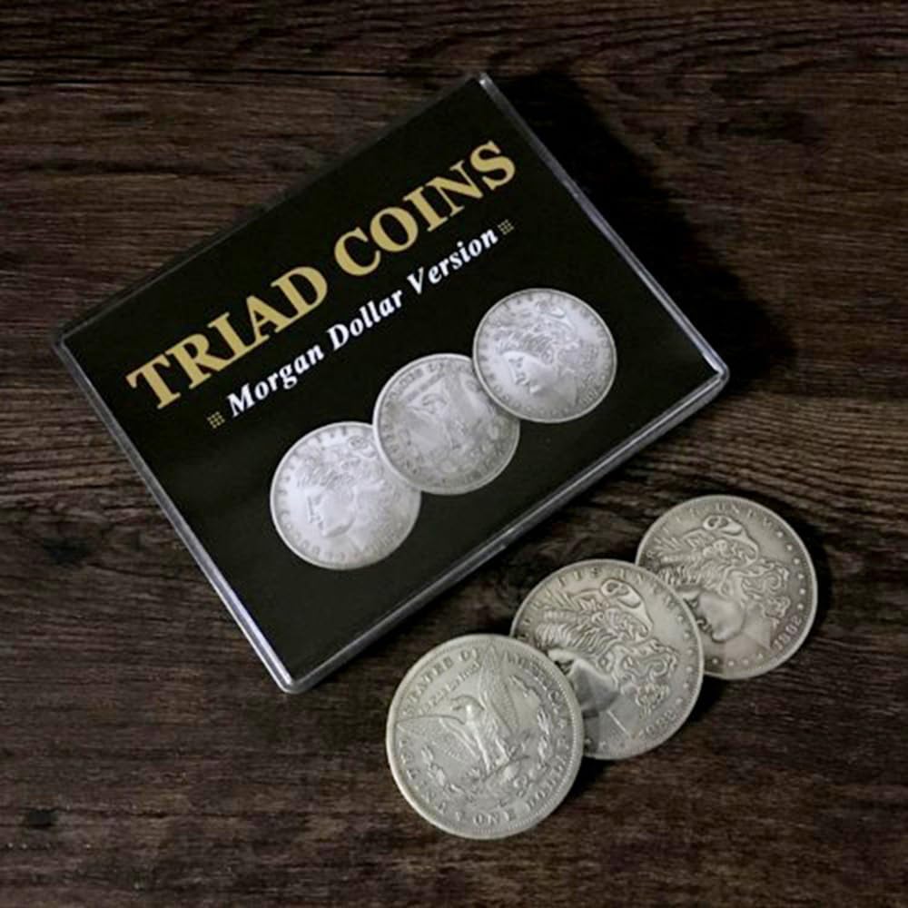 Pièces De Triade – Tour De Magie Avec Morgan Gimmick – Disparition Et Changement De Pièces – Accessoire Close-Up Pour Magiciens